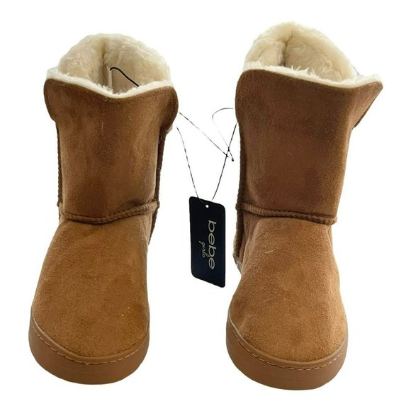#6 Bebe Microsuede Faux Fur Boot New Size 13